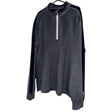 Crivit Men’s XL Grey Black 1/4 Zip Pullover Sports Top Jumper Training Running