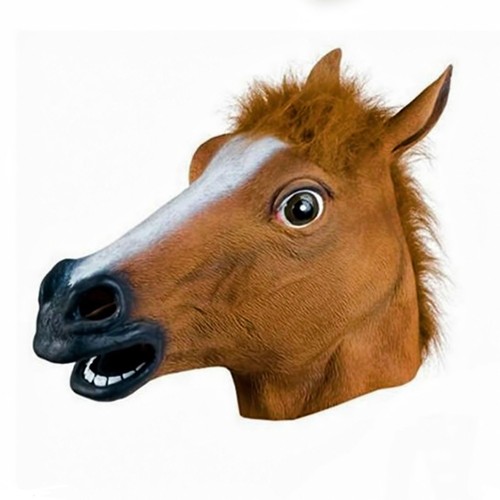 Rubber horse head mask latex - horse,
