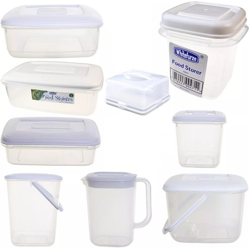 Clear plastic white lid - clear,