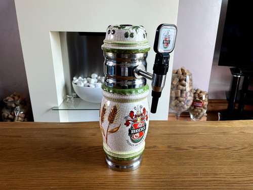Vintage becks ceramic bar tap - ceramic,