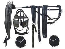 HORSE DRIVING HARNESS NYLON WEBBING FOR SINGLE HORSE WITH BLACK COMBINATION