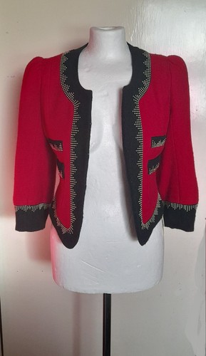 Red black bolero - red, style