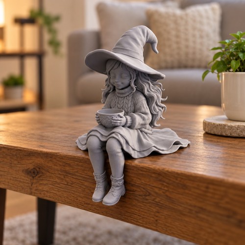 Cute witch shelf sitter - witch,