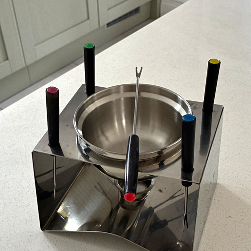 Stainless steel fondue - stainless,