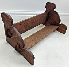 Vintage oak book trough, rest, rack, shelf, booktrough, 38cm, pegged sides