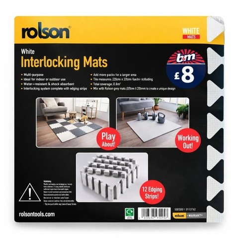 Rolson white interlocking - white,