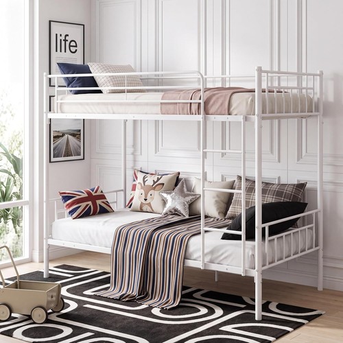 Metal bunk bed frame white - metal,
