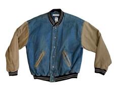 VTG 90s WARNER BROTHERS LOONEY TUNES DENIM VARSITY JACKET 1998 L 44