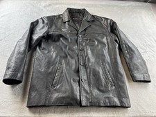 Original Ben Sherman Vintage Real Leather Quilted Lined Jacket XL.