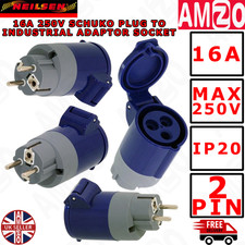 16A 2 Pin Style Schuko Plug To