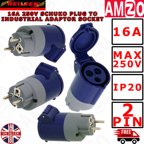 16a pin style schuko plug - 2,