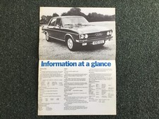 AUDI 100 GL BROCHURE, 1973