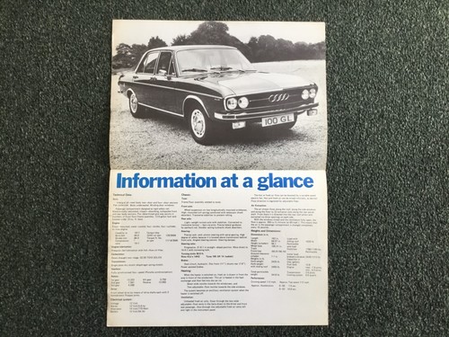 Audi 100 brochure 1973 - audi, brochure,