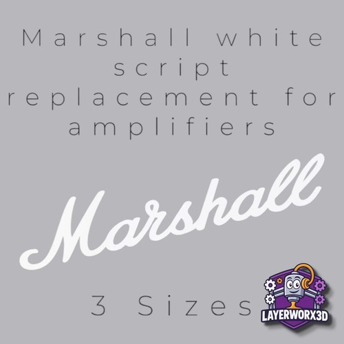 Marshall logo badge speaker - marshall,