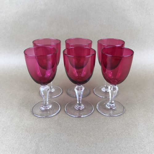 Antique cranberry glass set - set, of