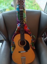 Vintage Concerter Acoustic Guitar With Gig Bag. 1970s.