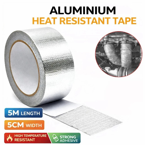 Silver exhaust heat wrap - silver,