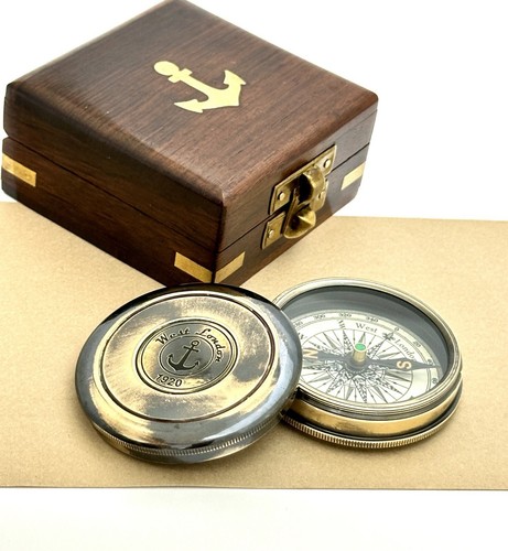 Vintage nautical brass - vintage, compass