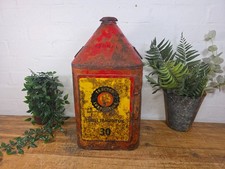 Rare Shell 5 Gallon Tractor Oil 30 Metal Tin Advertising Oil Can Memorabilia