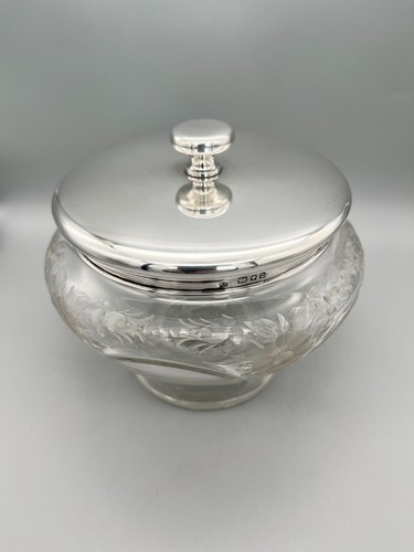 George engraved glass bowl - george,
