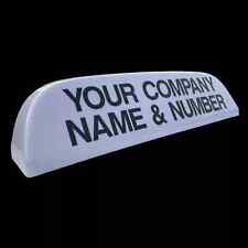 Taxi Roof Sign 30" White w/Graphics - Magnetic Hackney Private Hire LED FREE P&P