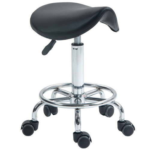 Adjustable saddle salon stool - saddle,