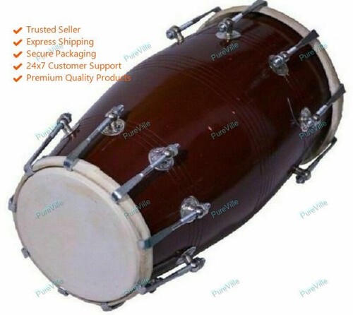 Handmade wood dholak indian - dholak,