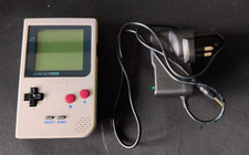 Gameboy Pocket Grey, Reshelled, new screen protector, Mains power supply