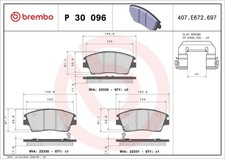 P 30 096 BRAKE PAD SET, DISC