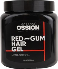 Morfose Ossion Mega Strong Red Gum Hair Gel Strong Hold Edge Control Care Gummy