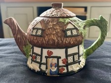 Cottages fine china tea pot - cottages,