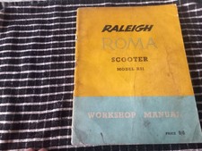 RALEIGH ROMA MODEL RS1 SCOOTER ORIGINAL FACTORY WORKSHOP MANUAL