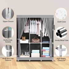 Large Fabric Canvas Wardrobe