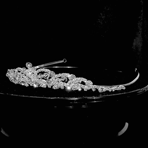 White sparkling crystal bridal - crystal,