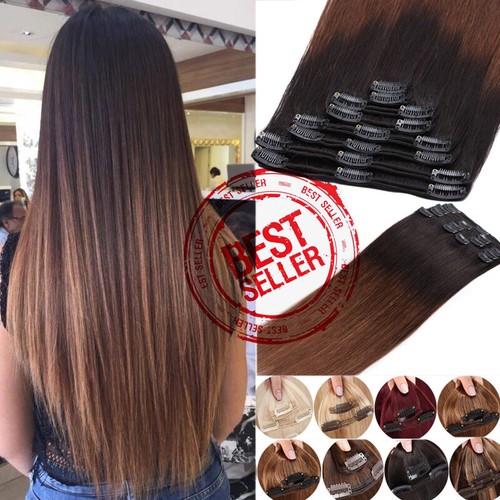 Ombre clip human hair - ombre, in