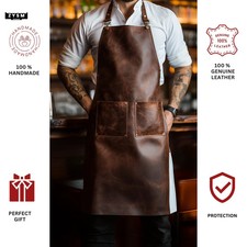 Leather Apron Butcher Apron Chef Apron BBQ Apron Cooking Apron For Men Women