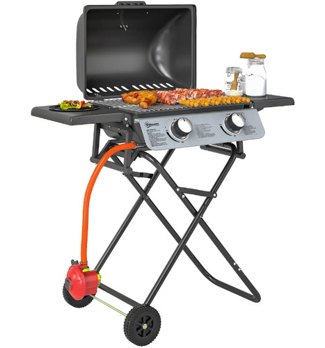 Foldable gas bbq with - gas,