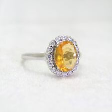 9ct White Gold Fire Opal Ring
