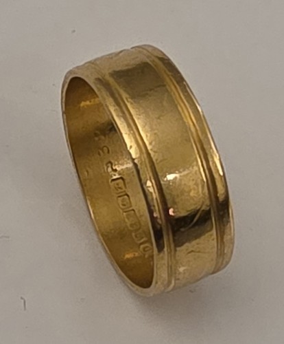 Vintage wide 22ct gold band - 22ct,