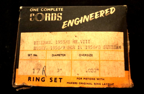 Piston rings 020 hillman - +,