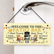 Welcome To The Patio Bar Sign
