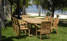 Stunning Grade A Teak oval