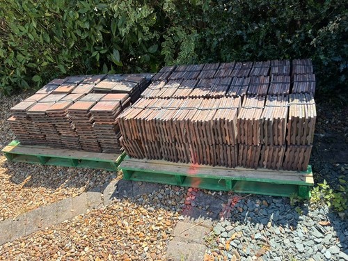 Clay roof tiles reclaimed - clay,