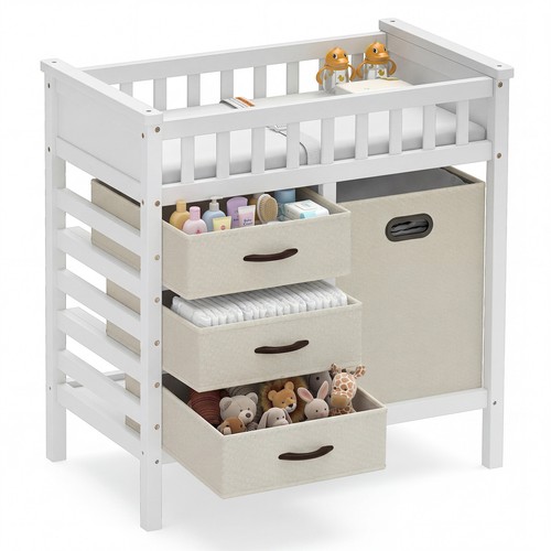 Wooden baby changing table - baby,