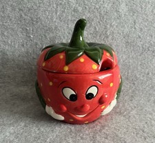 Red Strawberry Funny Smiley