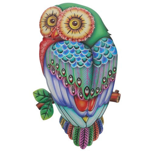 Metal owl wall decor - owl,