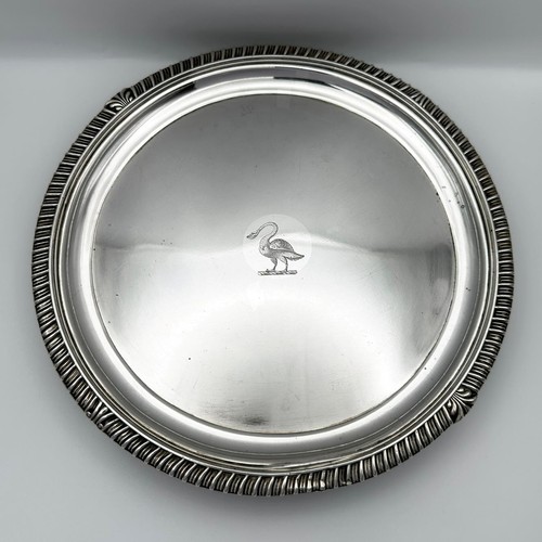 George iii crested waiter tray - george,