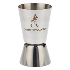 Johnnie Walker Whiskey Jigger Measuring Cup Bar Accessories Silver Stainless Steel