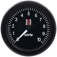 Stack ST100 85mm Track Race Car Tachometer With Black Dial Face | 0-10,000 Rpm