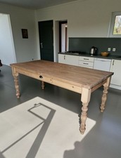 6 Ft X 3 Ft Table With 2 Draw Rustic Reclaimed Plank Pine farmhouse 